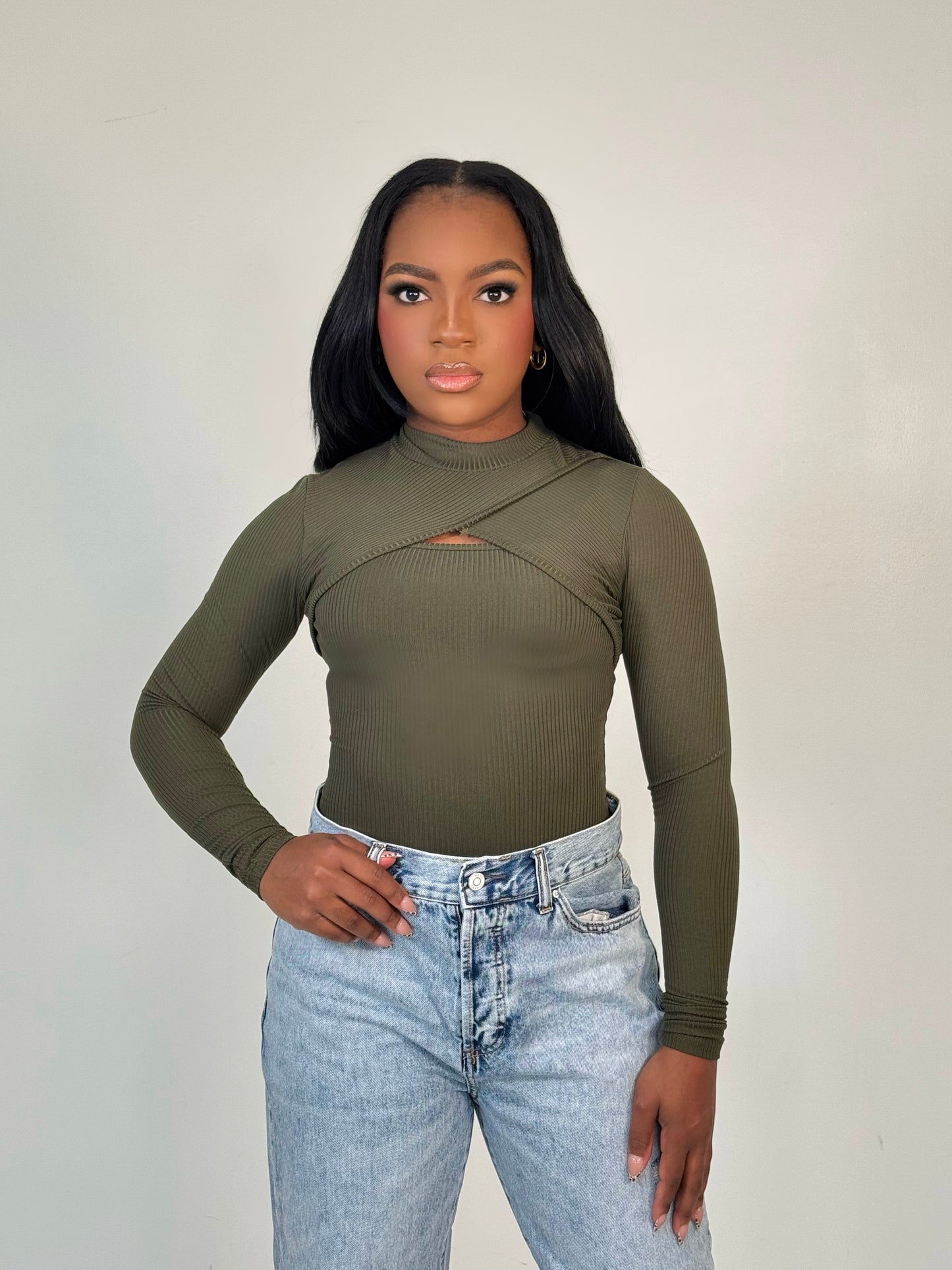 Turtleneck Season Top (Olive)