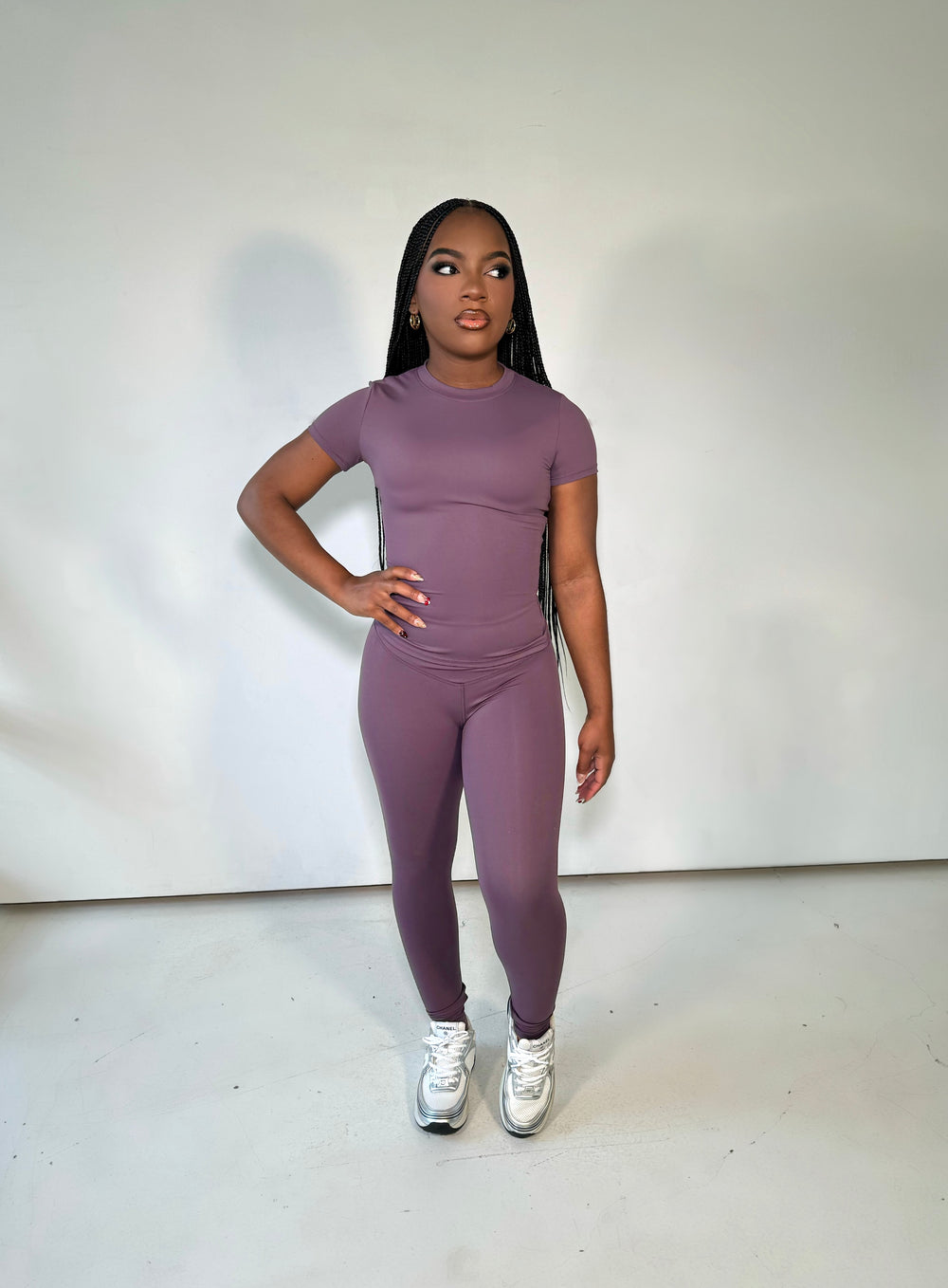 Athleisure Babe Leggings Set (Purple)